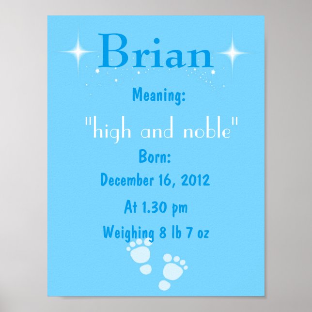 Personalize Name meaning keepsake nursery room Poster (Front)