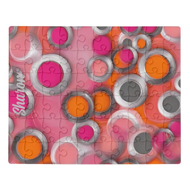 Personalize Name Modern Art Acrylic Puzzle (Puzzle Horizontal)