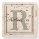 Personalize Name Monogram Initials Stone Coaster Personalize Name Monogram Initials Stone Coaster