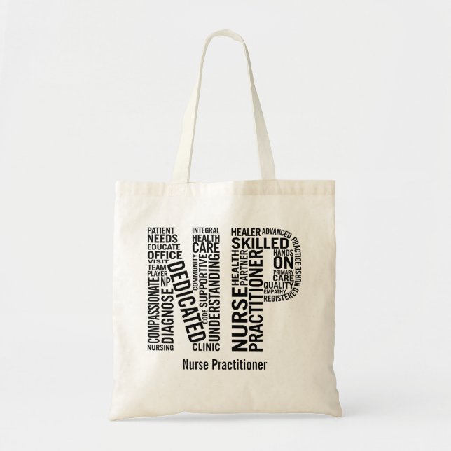 Personalize Name Nurse Practitioner NP Tote Bag (Front)