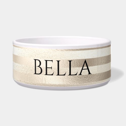 Personalize Name or Message On Yellow Gold Bands Bowl