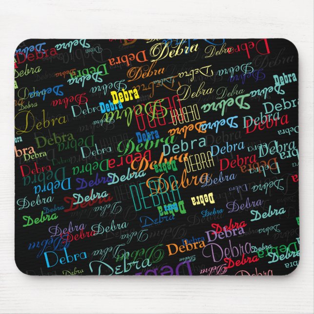 personalize name pattern colorful mouse pad (Front)