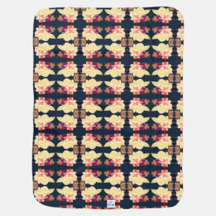 Personalize Name Perfume Bottles Pink Floral Baby Blanket