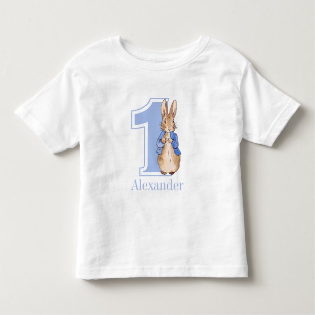 Personalize Name Peter the Rabbit 1st Birthday  Toddler T-shirt (Front)