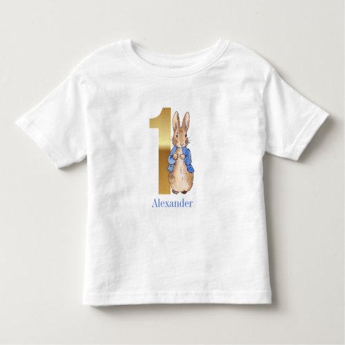 Personalize Name Peter the Rabbit 1st Birthday  Toddler T_shirt