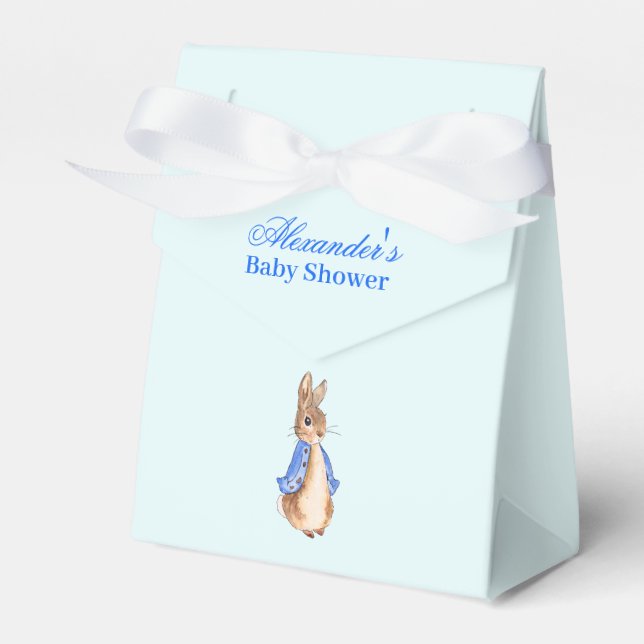 Personalize Name Peter the Rabbit Baby Shower Favor Boxes (Front Side)