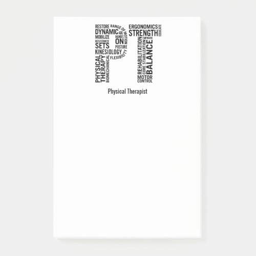 Personalize Name Physical Therapist PT Post_it Notes