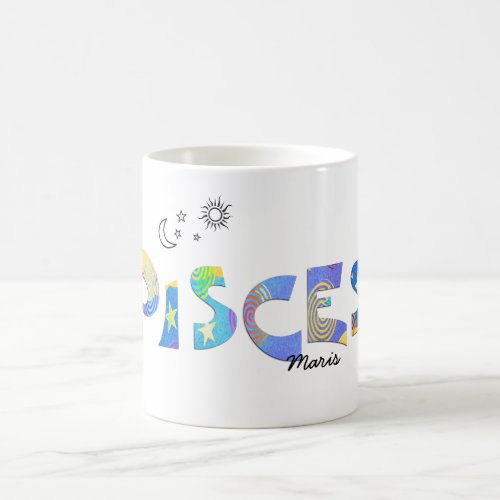 Personalize Name_PISCES Birthday Zodiac Mug