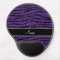 Personalize name purple glitter zebra stripes