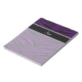Personalize name purple tiger stripes notepad (Rotated)