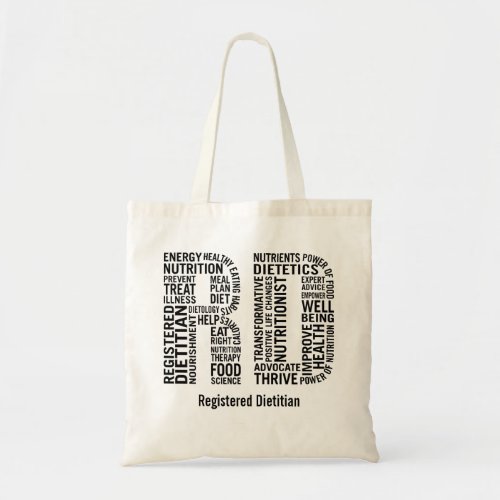 Personalize Name Registered Dietitian RT Tote Bag