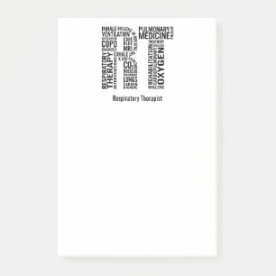 Personalize Name Respiratory Therapist RT Post-it Notes