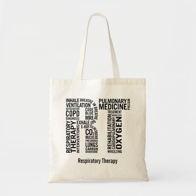 Personalize Name Respiratory Therapist RT Tote Bag (Front)