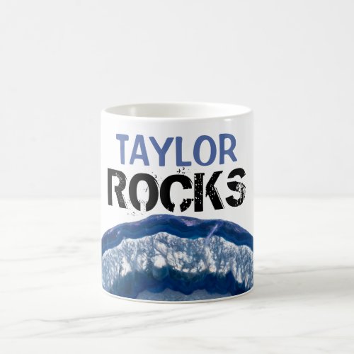  Personalize NAME ROCKS Crystal Geode Agate Coffee Mug