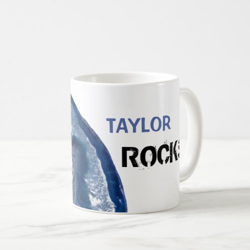  Personalize NAME ROCKS Crystals Geode Agate Coffee Mug