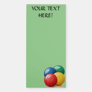 Personalize Name Team Bocce Ball Player Gift Magnetic Notepad
