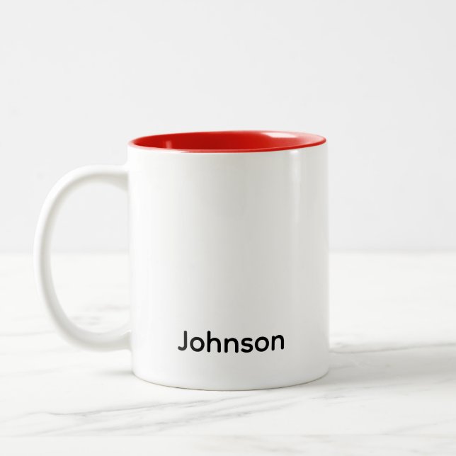 Personalize Name Two-Tone Coffee Mug (Left)