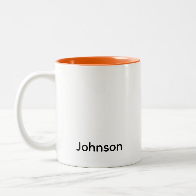 Personalize Name Two-Tone Coffee Mug (Left)