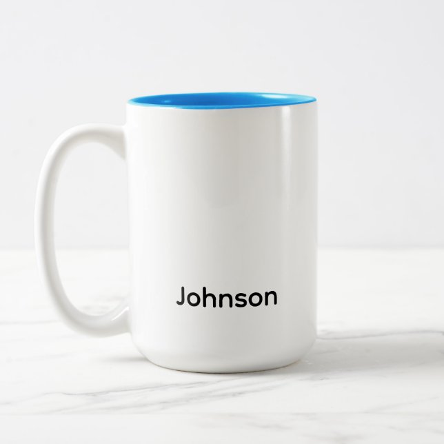 Personalize Name Two-Tone Coffee Mug (Left)