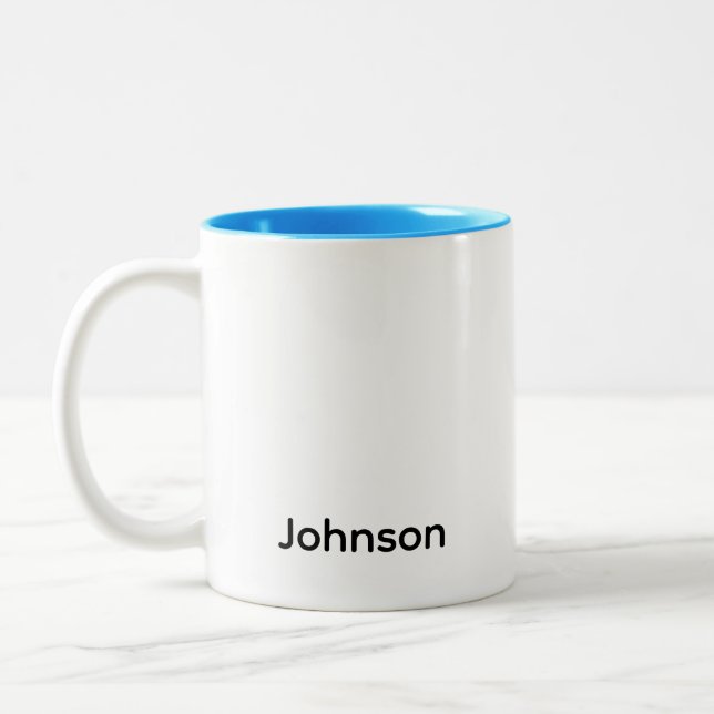Personalize Name Two-Tone Coffee Mug (Left)