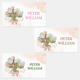 Personalize Name wild Animal,Back To School Kids' Labels