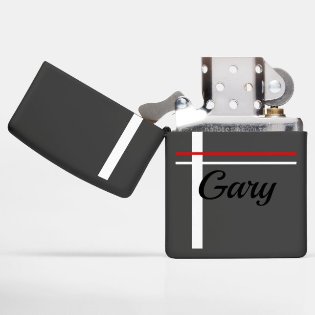 Personalize Name Zippo Lighter Gift for Him (Opened)