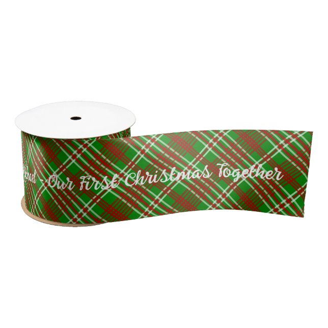Personalize Names Our First Christmas Together Sat Satin Ribbon (Spool)