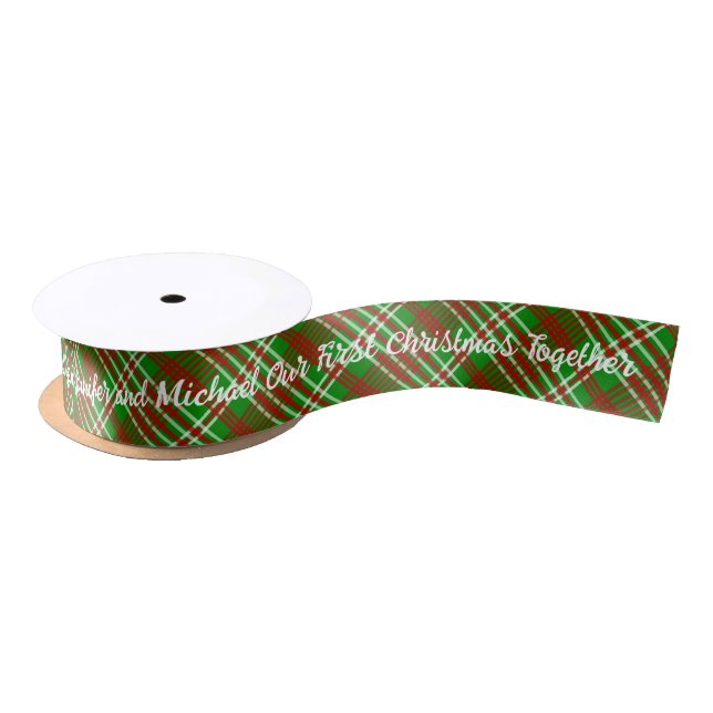 Personalize Names Our First Christmas Together Satin Ribbon (Spool)