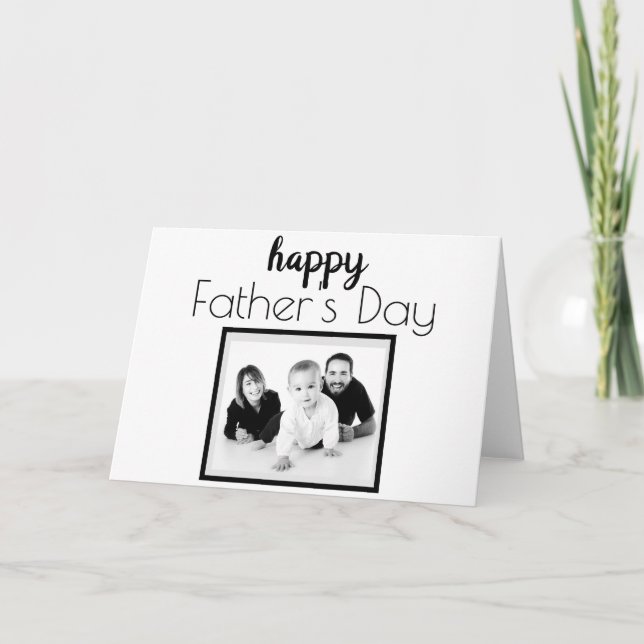 Personalize Names & Photo Template, Father's Day Holiday Card (Front)