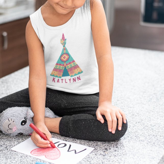 Personalize Native American Pink and Blue Girls  Baby T-Shirt (Personalize Native American Pink and Blue Girls Baby T-Shirt )