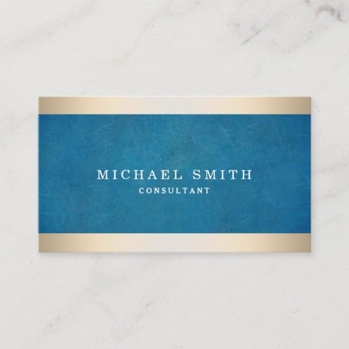 Personalize Navy Blue Gold Striped Modern Stylish Business Card