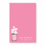 Personalize Note Pink Mason Jar White Daisy Floral