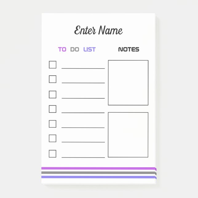 Personalize Notes To Do List Notes Section (Front)