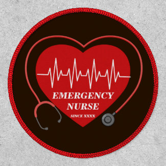 Personalize Nurse Love Heart EKG Stethoscope Patch