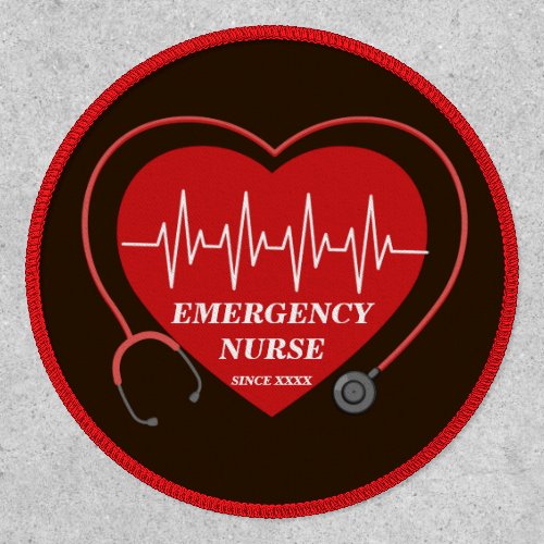 Personalize Nurse Love Heart EKG Stethoscope Patch