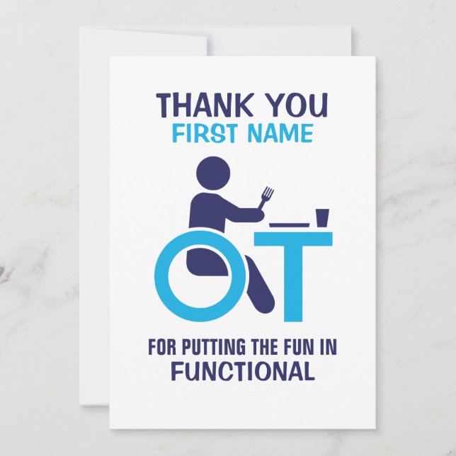 Personalize Occupational Therapist Thank You Card (Front)