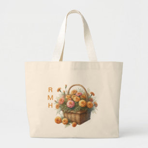 Personalize October Marigold Tote Bag