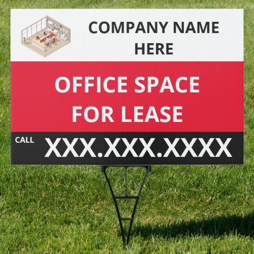 Personalize Office Space For Lease Lawn Sign