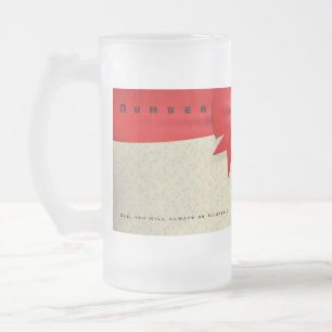 Personalize Official Title Holder Number One Dad Frosted Glass Beer Mug