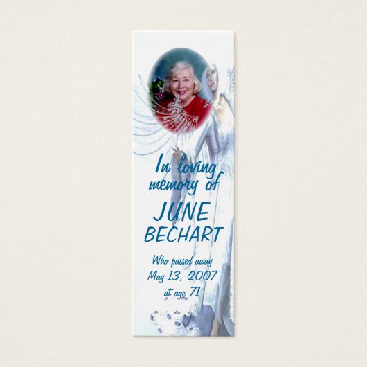 Personalize On the Wings of an Angel Bookmark (Front)