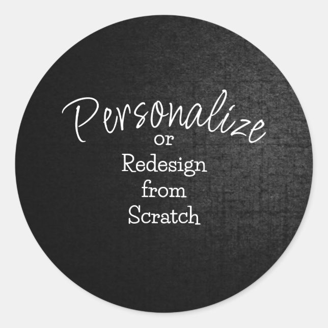 Personalize or Create from Scratch - Classic Round Sticker (Front)