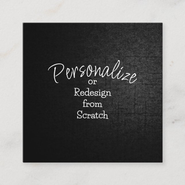 Personalize or Create from Scratch - Square Business Card (Front)
