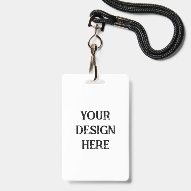 Personalize or Customize  Badge (Back with Lanyard)