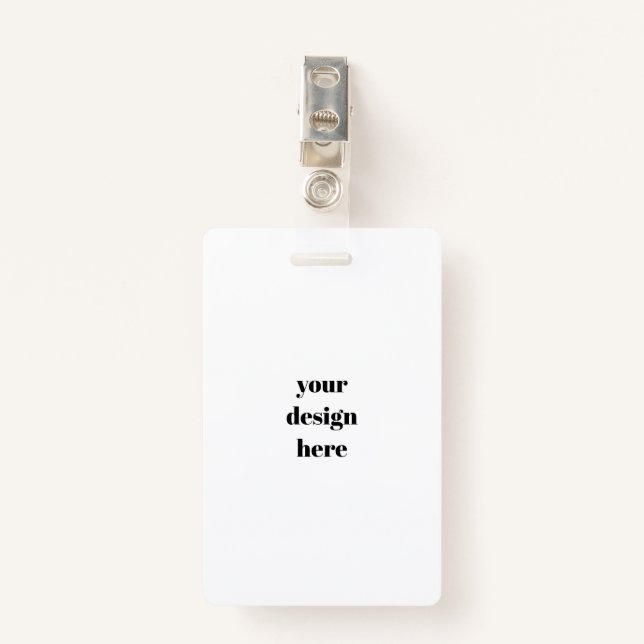 Personalize or Customize  Badge (Front with Clip)