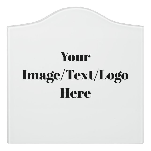 Personalize or Customize Blank Templates Door Sign (Large Crest Front)