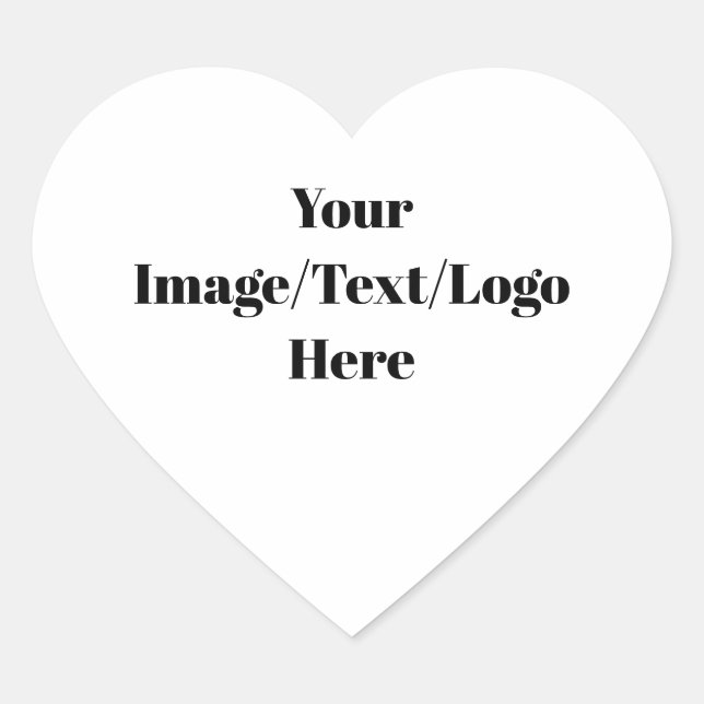 Personalize or Customize Blank Templates Heart Sticker (Front)