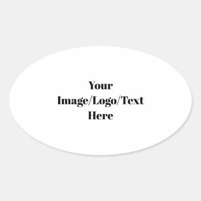 Personalize or Customize Blank Templates Oval Sticker (Front)
