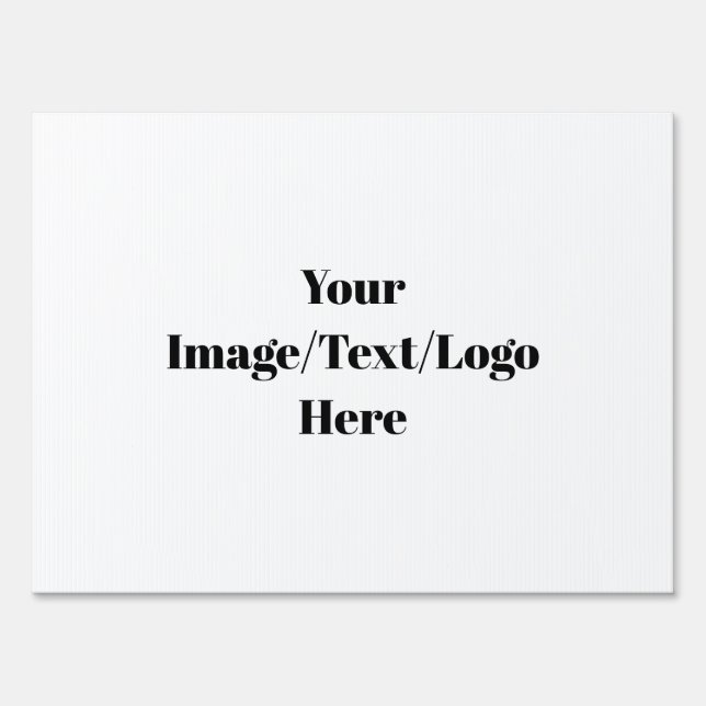 Personalize or Customize Blank Templates Sign (Front)