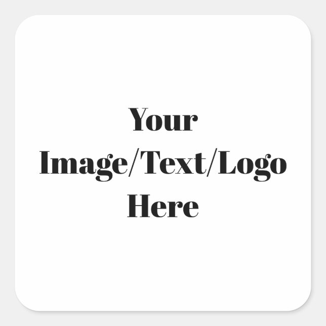 Personalize or Customize Blank Templates Square Sticker (Front)