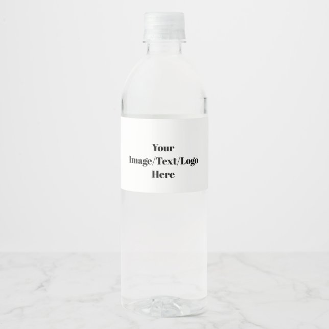 Personalize or Customize Blank Templates Water Bottle Label (Front)